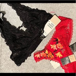 Size S H&M Lace Bralette and Thong
